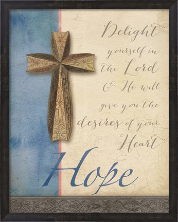 Framed Words for Worship Hope Print