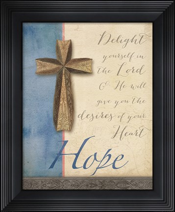 Framed Words for Worship Hope Print