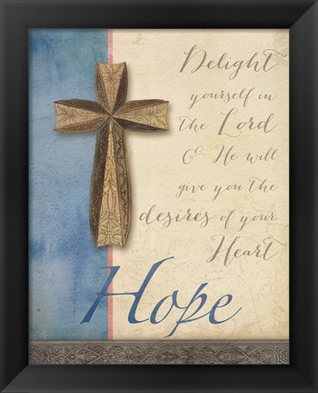 Framed Words for Worship Hope Print