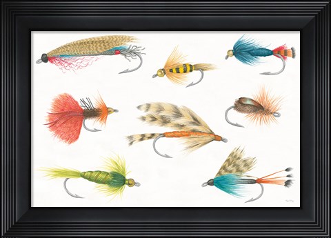 Framed Gone Fishin I Print