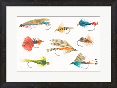 Framed Gone Fishin I Print