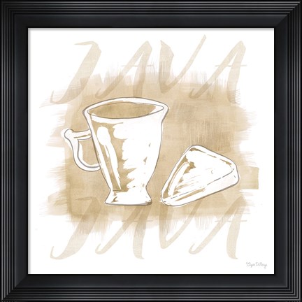 Framed Jazzy Java I Print