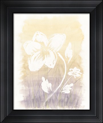 Framed Floral Silhouette II Print