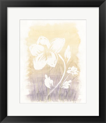 Framed Floral Silhouette II Print