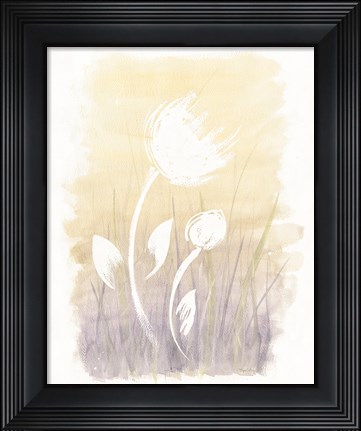 Framed Floral Silhouette I Print