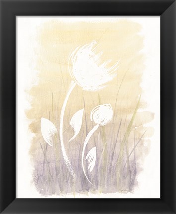 Framed Floral Silhouette I Print