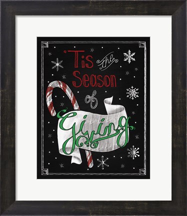 Framed Christmas Chalkboard III Print