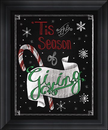 Framed Christmas Chalkboard III Print