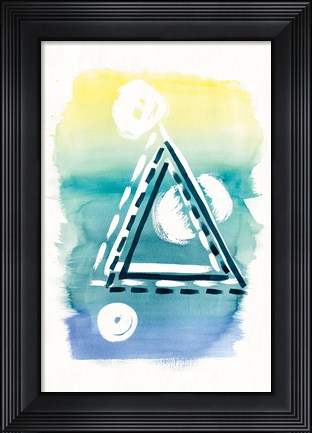 Framed Offset Shapes Triangle Print