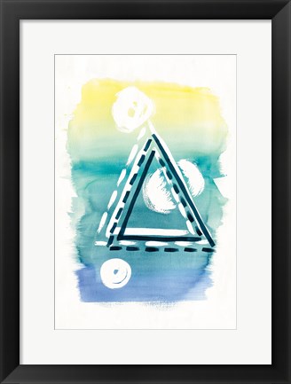 Framed Offset Shapes Triangle Print