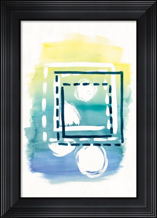 Framed Offset Shapes Square Print