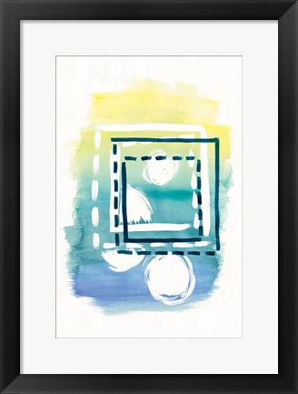 Framed Offset Shapes Square Print