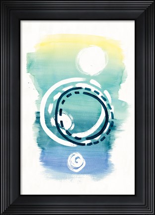 Framed Offset Shapes Circle Print