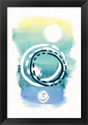 Framed Offset Shapes Circle Print