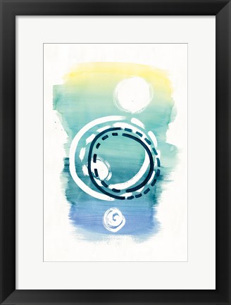 Framed Offset Shapes Circle Print