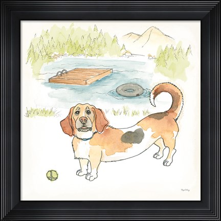 Framed Dog Days of Summer Maggie Print