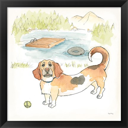 Framed Dog Days of Summer Maggie Print