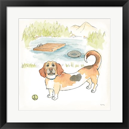 Framed Dog Days of Summer Maggie Print