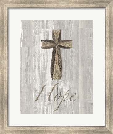 Framed Words for Worship Hope on Wood Print
