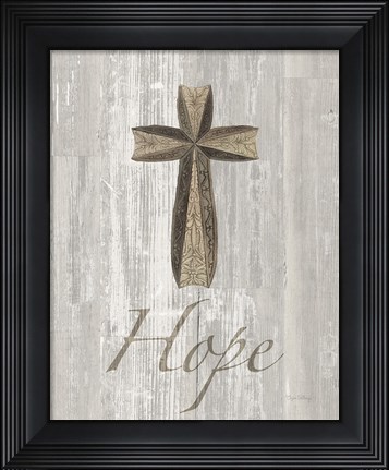 Framed Words for Worship Hope on Wood Print