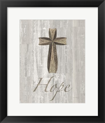 Framed Words for Worship Hope on Wood Print