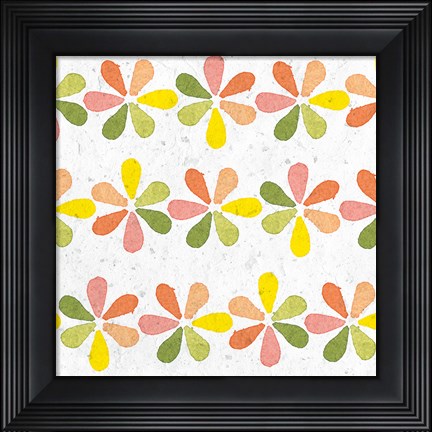 Framed Citrus Tile Pattern II Crop Print