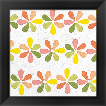 Framed Citrus Tile Pattern II Crop Print