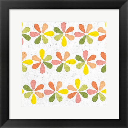 Framed Citrus Tile Pattern II Crop Print