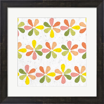 Framed Citrus Tile Pattern II Crop Print