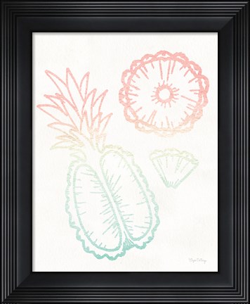 Framed Sunset Palms Fruit II Print