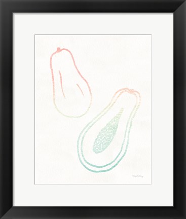 Framed Sunset Palms Fruit I Print