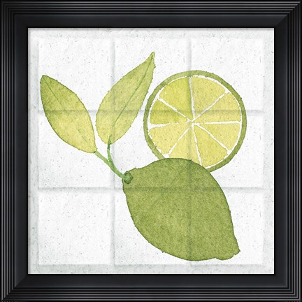 Framed Citrus Tile VII Print