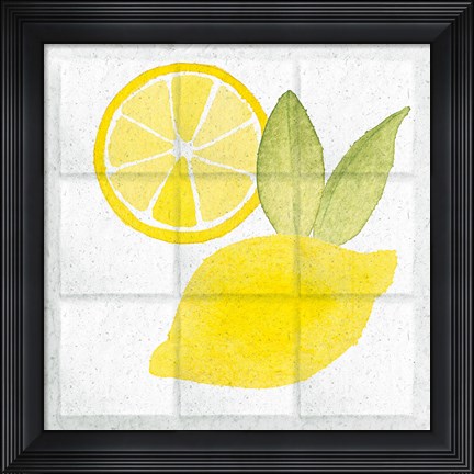 Framed Citrus Tile VI Print
