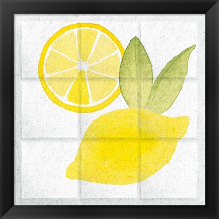 Framed Citrus Tile VI Print