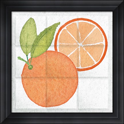 Framed Citrus Tile V Print