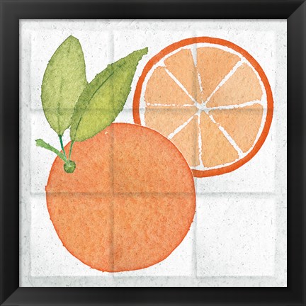 Framed Citrus Tile V Print