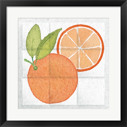 Framed Citrus Tile V Print