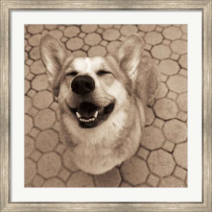 Framed Smile and The World Smiles with You Crop Print