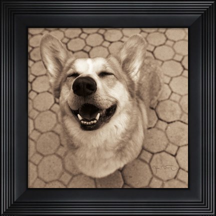 Framed Smile and The World Smiles with You Crop Print