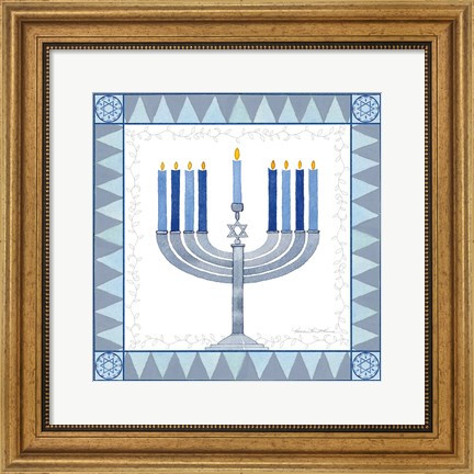 Framed Celebrating Hanukkah III Print