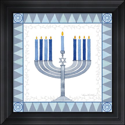 Framed Celebrating Hanukkah III Print