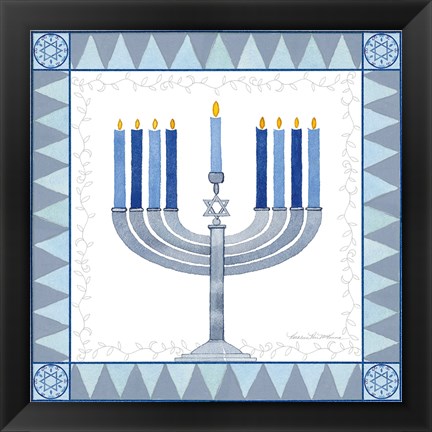 Framed Celebrating Hanukkah III Print