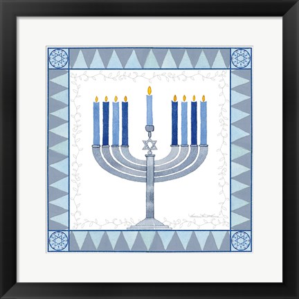 Framed Celebrating Hanukkah III Print