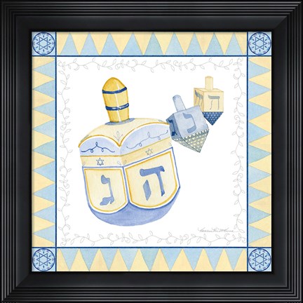 Framed Celebrating Hanukkah II Print