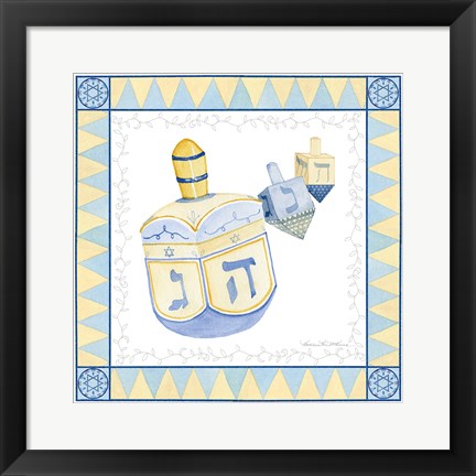 Framed Celebrating Hanukkah II Print