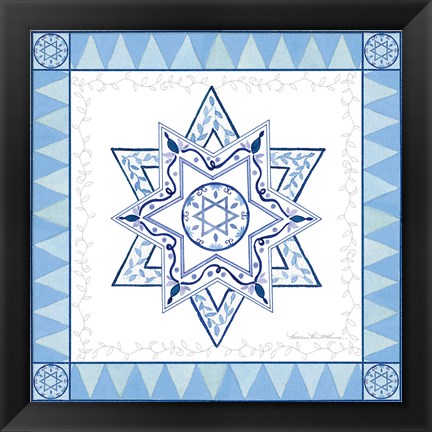 Framed Celebrating Hanukkah I Print