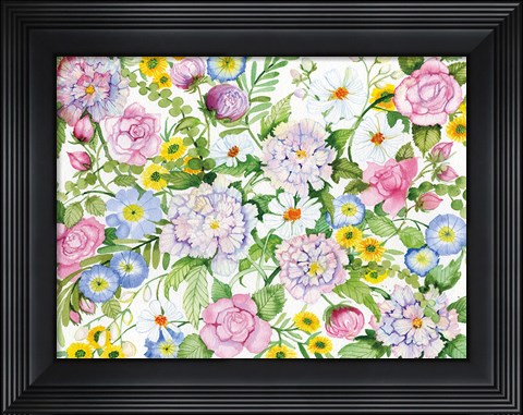 Framed Floral Delight I Print