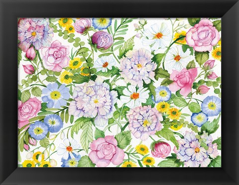 Framed Floral Delight I Print