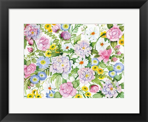 Framed Floral Delight I Print