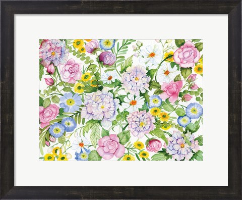 Framed Floral Delight I Print